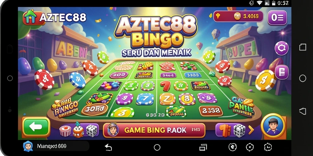Tampilan gameplay Bingo yang seru dan interaktif di AZTEC88.