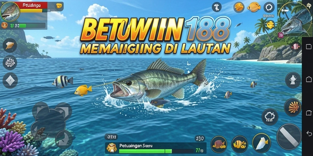 Tampilan gameplay BETWIN188 dengan suasana memancing yang menarik.