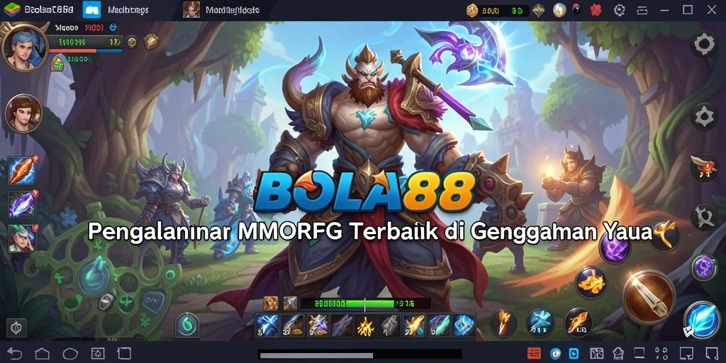 Tampilan gameplay seru dalam BOLA88, dunia MMORPG yang menakjubkan.