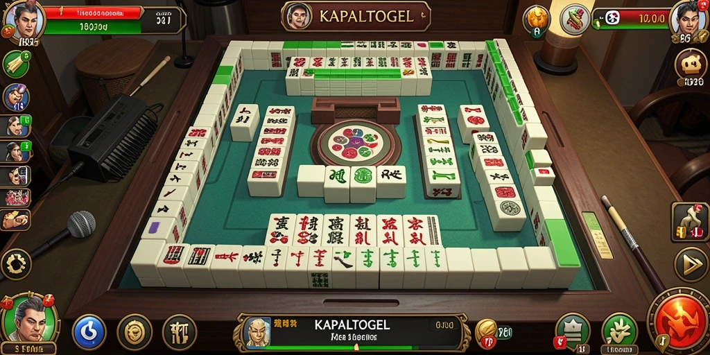 Tampilan gameplay seru di KAPALTOGEL dengan ubin Mahjong.