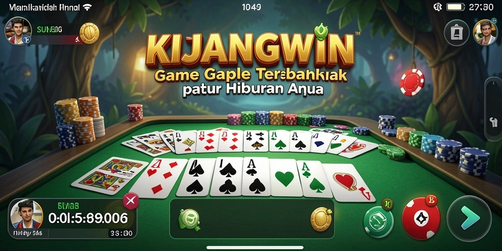 Tampilan gameplay Gaple yang seru dan interaktif di KIJANGWIN.