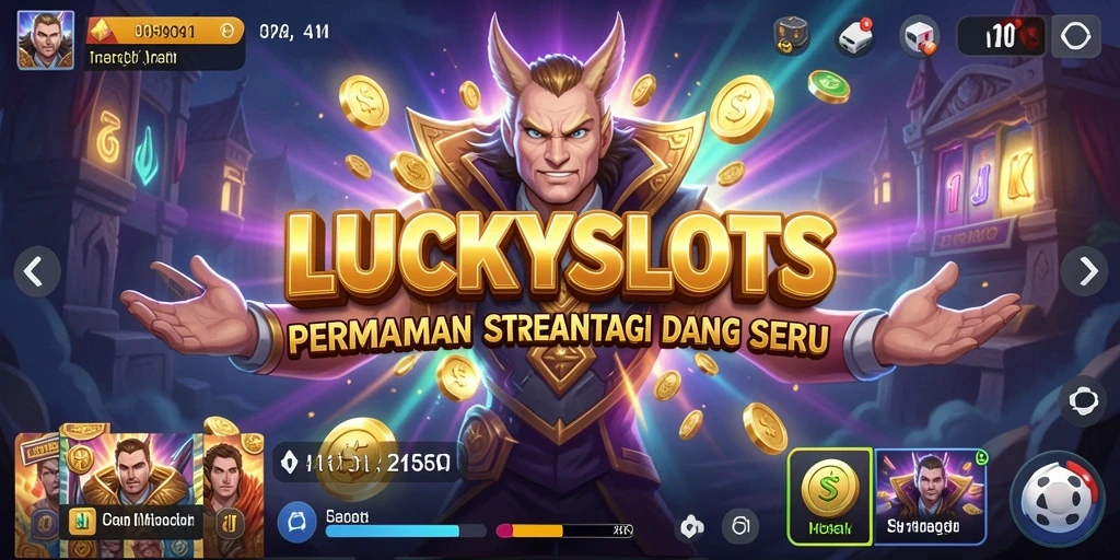 Screenshot LUCKYSLOTS menunjukkan gameplay strategis yang mendebarkan.