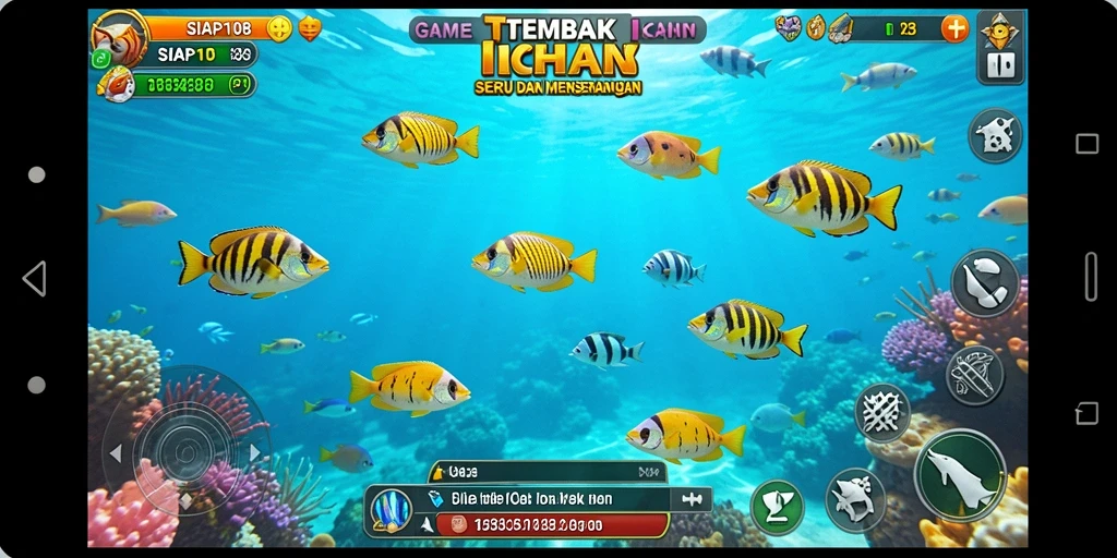 Tampilan menarik dari gameplay SIAP108 yang penuh aksi menembak ikan.
