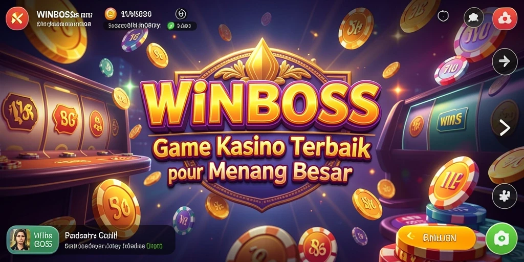 Screenshot utama WINBOSS menampilkan gameplay Kasino yang seru dan mendebarkan.